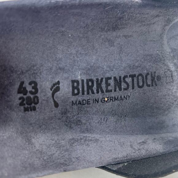 Birkenstock Madrid BS Birko Flur Sandal Metallic Stone Black Men 10/EU 43 NWB